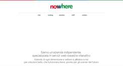 Desktop Screenshot of nowhere.it